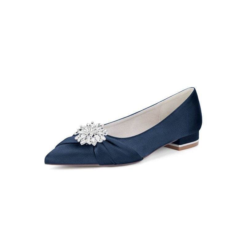 High Heels with Crystal Flower Embellishment