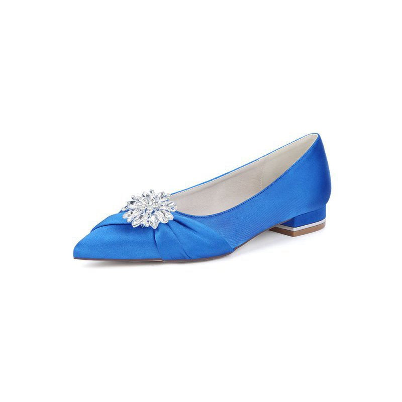 High Heels with Crystal Flower Embellishment
