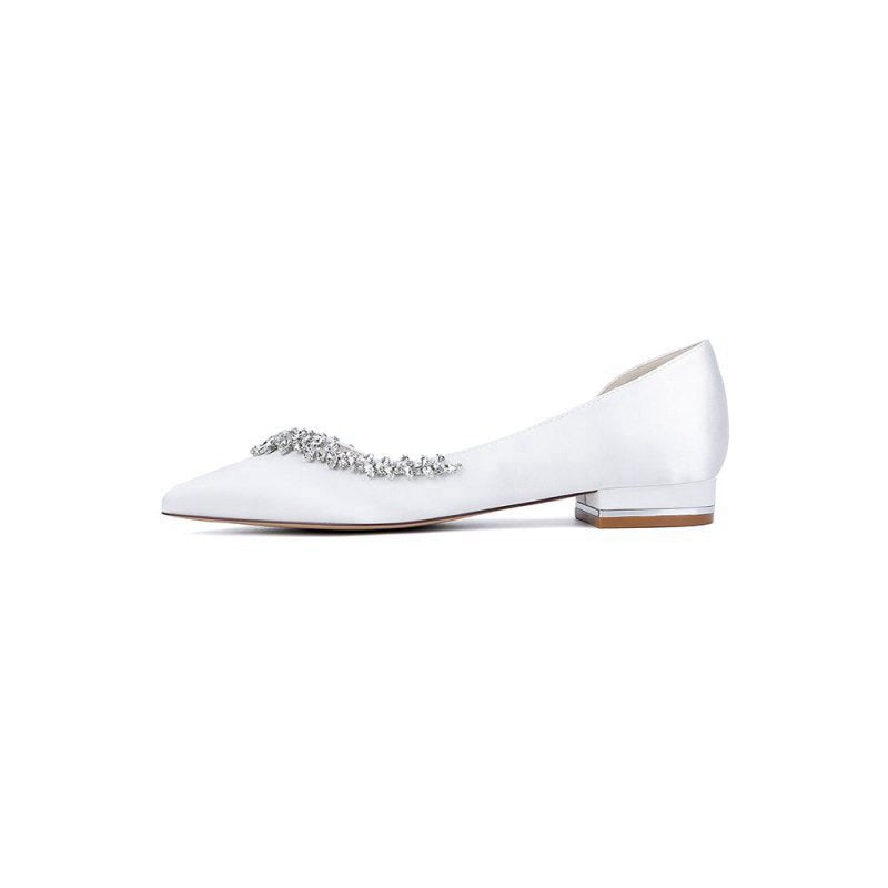 Satin High Heels with Crystal Embellishments 18448-11YK