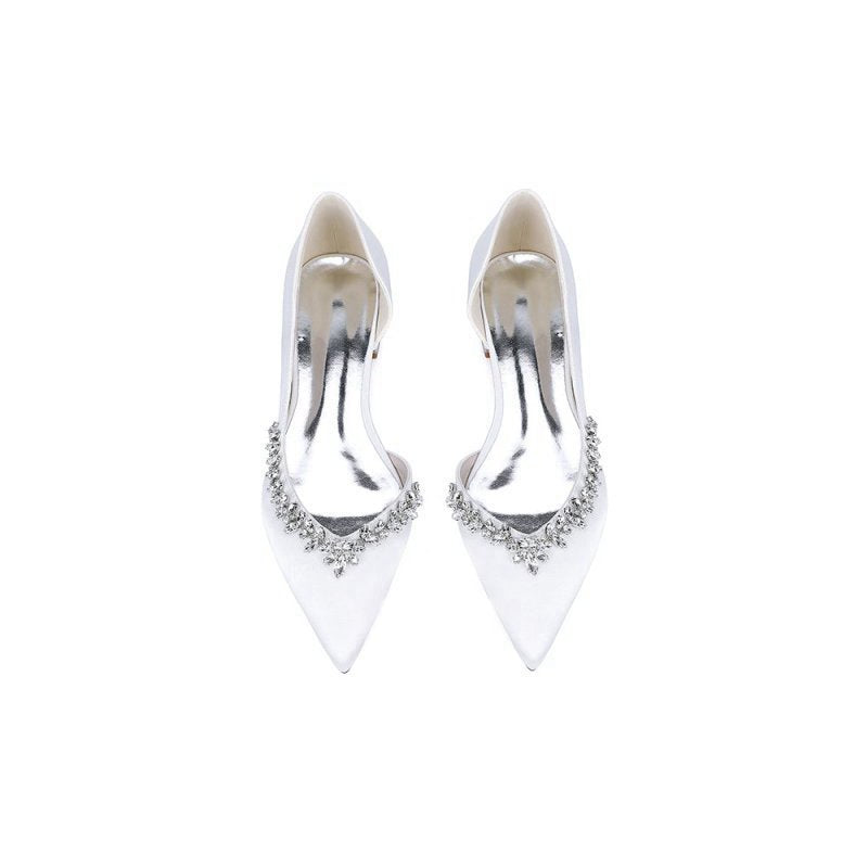Satin High Heels with Crystal Embellishments 18448-11YK
