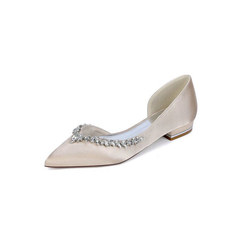 Satin High Heels with Crystal Embellishments 18448-11YK