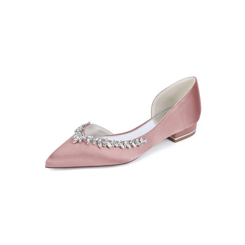 Satin High Heels with Crystal Embellishments 18448-11YK