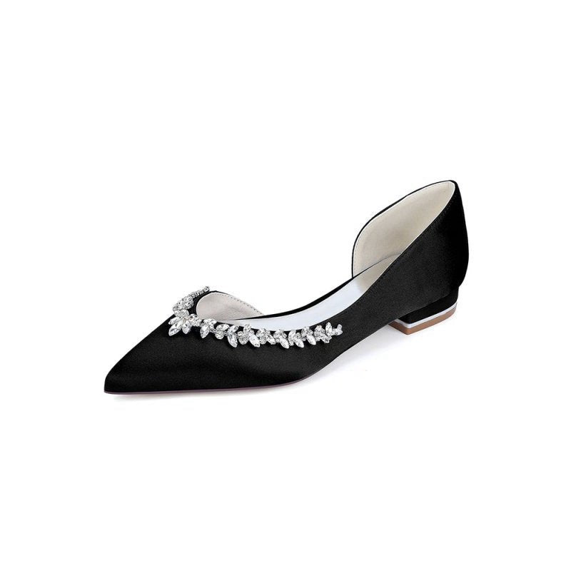 Satin High Heels with Crystal Embellishments 18448-11YK