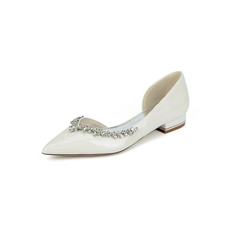 Ballet Flats with Crystal Accent