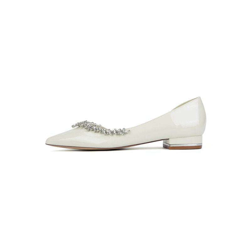 Ballet Flats with Crystal Accent