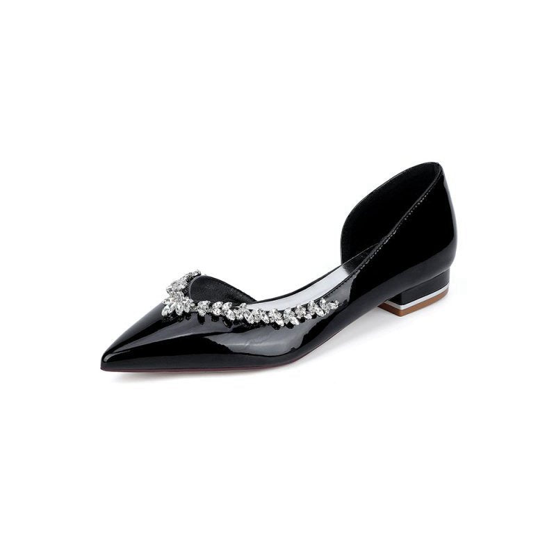 Ballet Flats with Crystal Accent