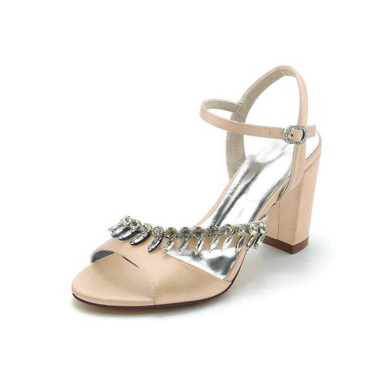 High Heels with Shimmering Metal Accents