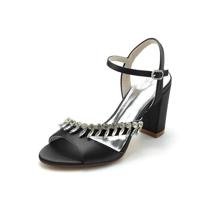 High Heels with Shimmering Metal Accents