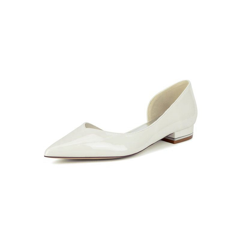 Pointed-Toe Flats with a Sleek Finish