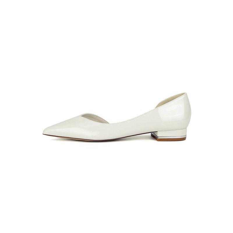 Pointed-Toe Flats with a Sleek Finish