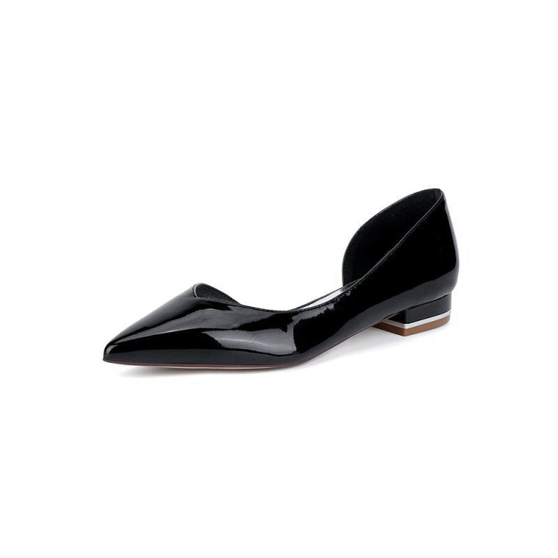 Pointed-Toe Flats with a Sleek Finish