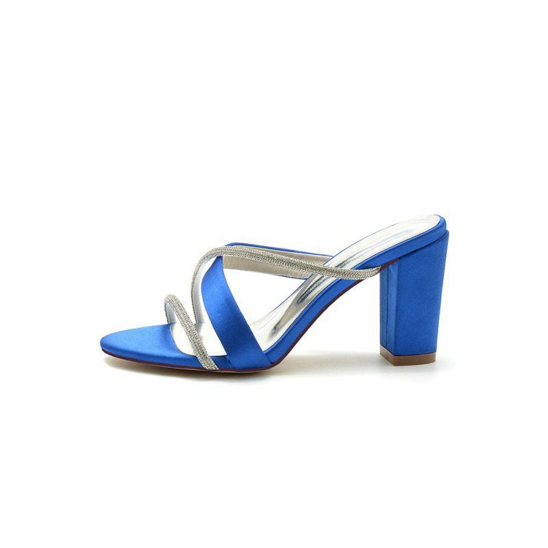 Satin High-Heeled Sandals