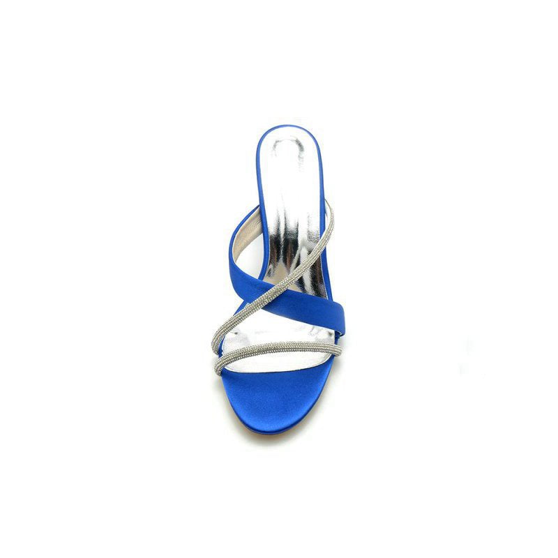 Satin High-Heeled Sandals