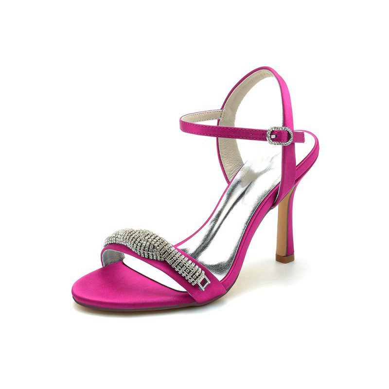 High Heels with Sparkling Crystal Embellishments