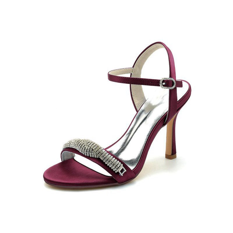 High Heels with Sparkling Crystal Embellishments