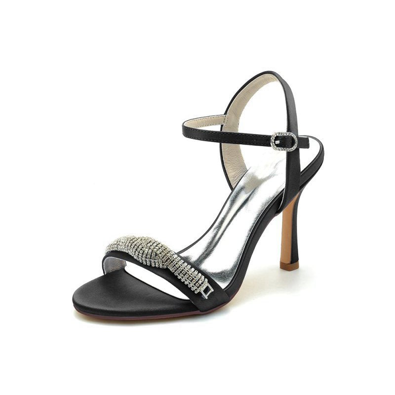 High Heels with Sparkling Crystal Embellishments