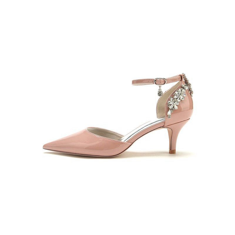 Pointed Toe Wedding Shoes with Rhinestone