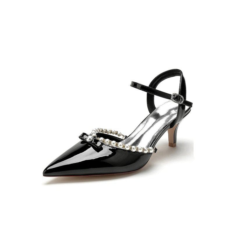 Pointed Toe Wedding Shoes with Pearl