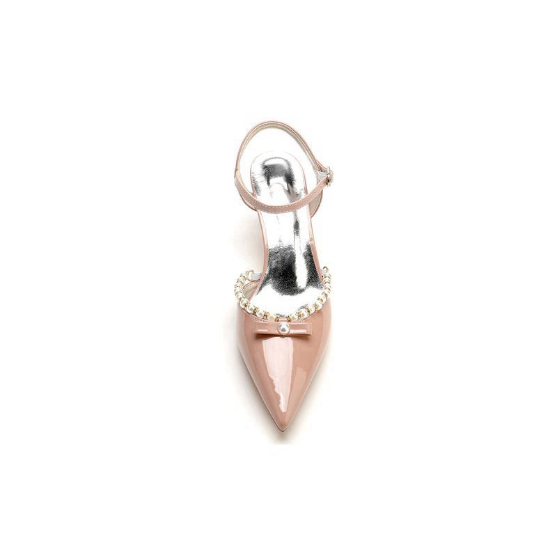 Pointed Toe Wedding Shoes with Pearl