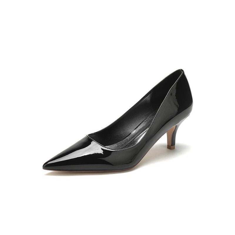 Pointed Toe Wedding Shoes with Patent Leather