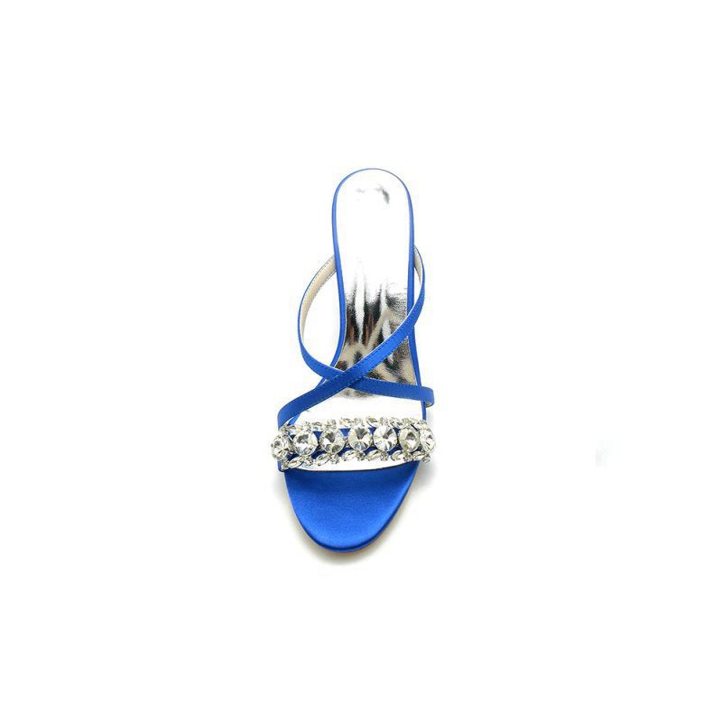 Open Toe Sandals with Rhinestone