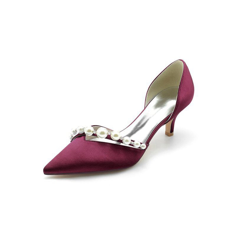 Pearl Pointed Toe Stiletto Heels