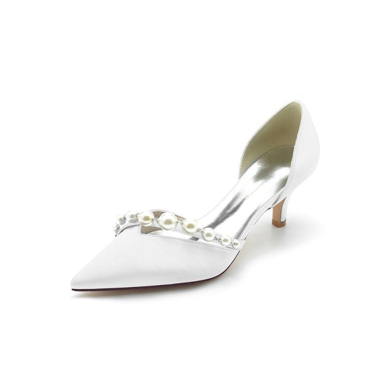 Pearl Pointed Toe Stiletto Heels