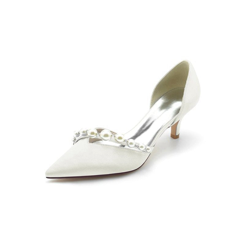 Pearl Pointed Toe Stiletto Heels