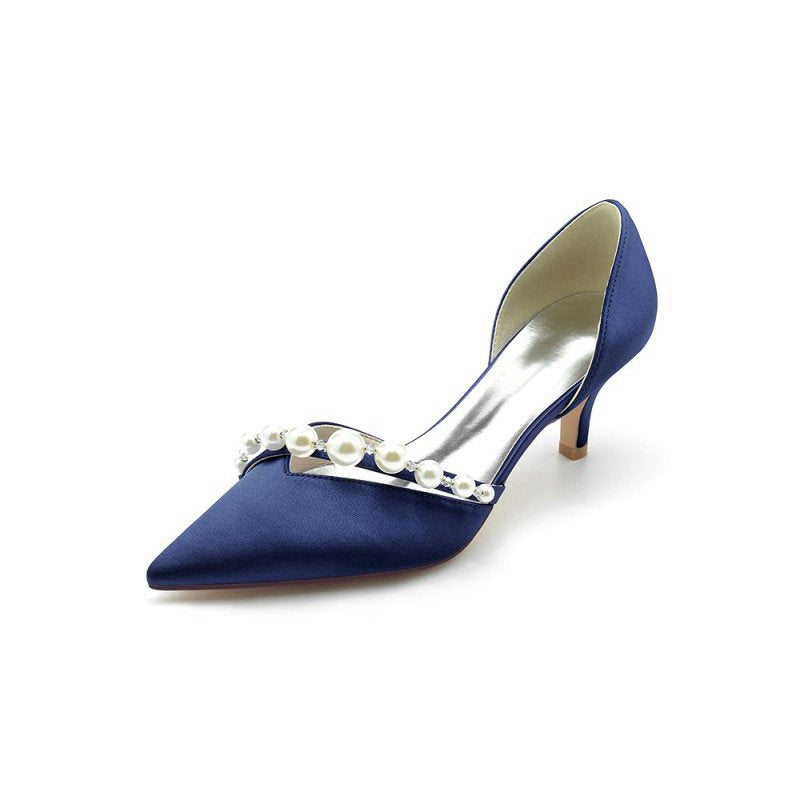 Pearl Pointed Toe Stiletto Heels