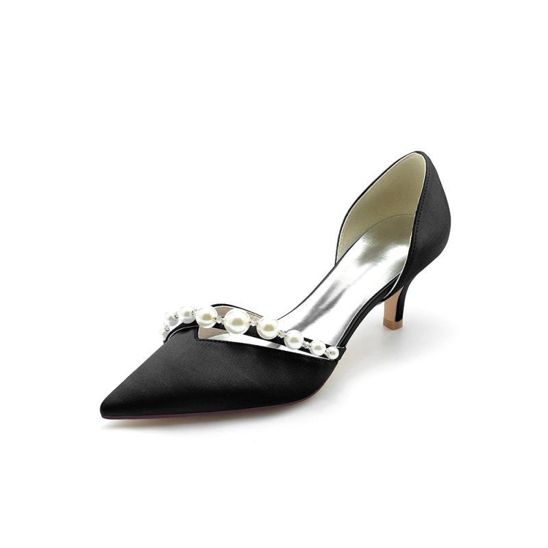 Pearl Pointed Toe Stiletto Heels
