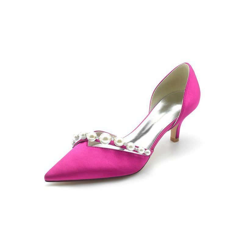 Pearl Pointed Toe Stiletto Heels