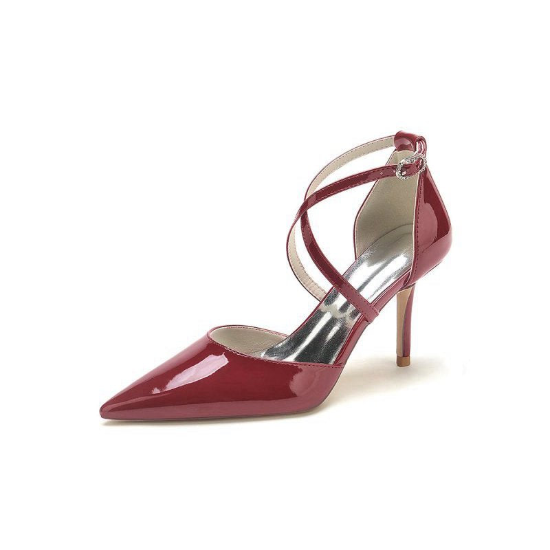 Patent Leather Wedding Shoes with Straps