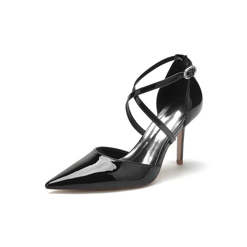 Patent Leather Wedding Shoes with Straps