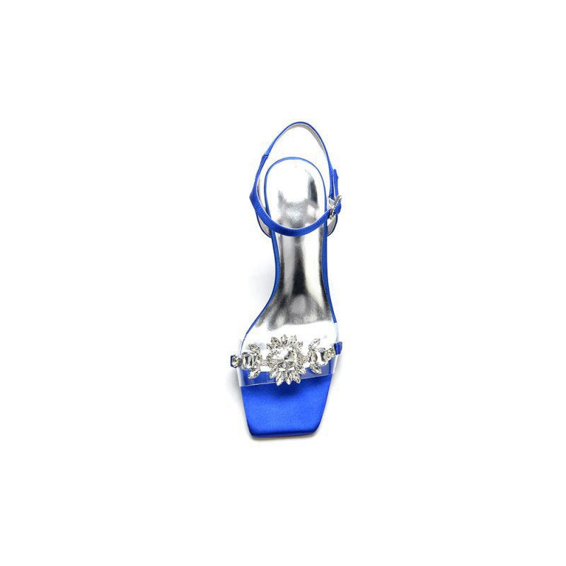 Open Toe Sandals with Rhinestone