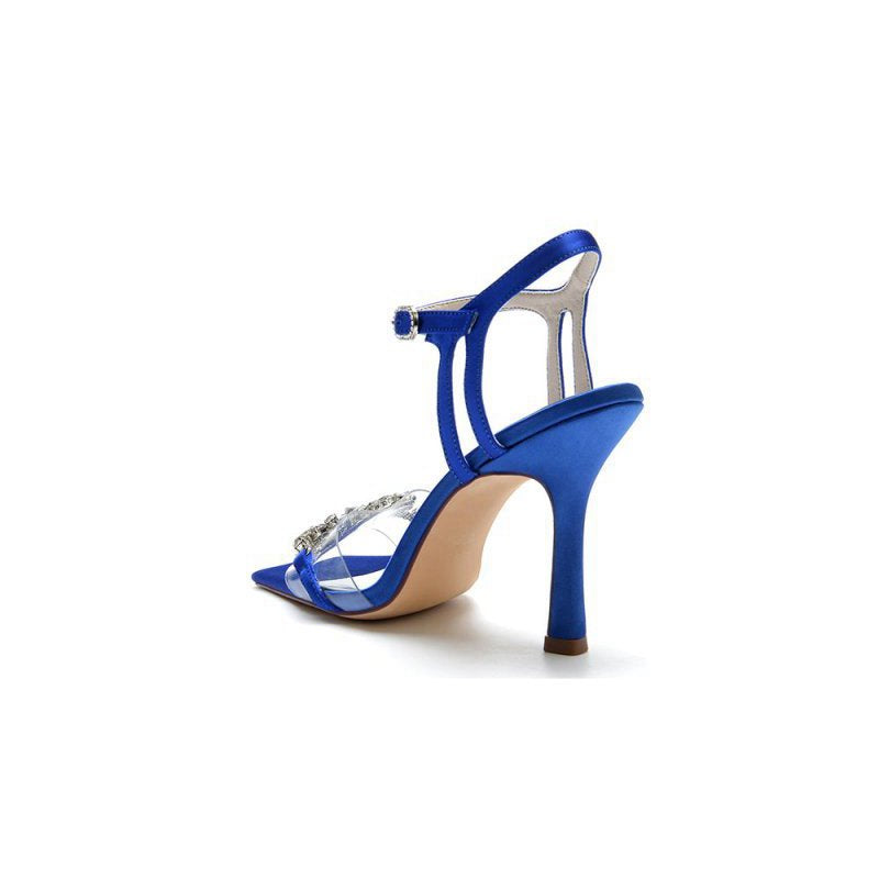 Open Toe Sandals with Rhinestone