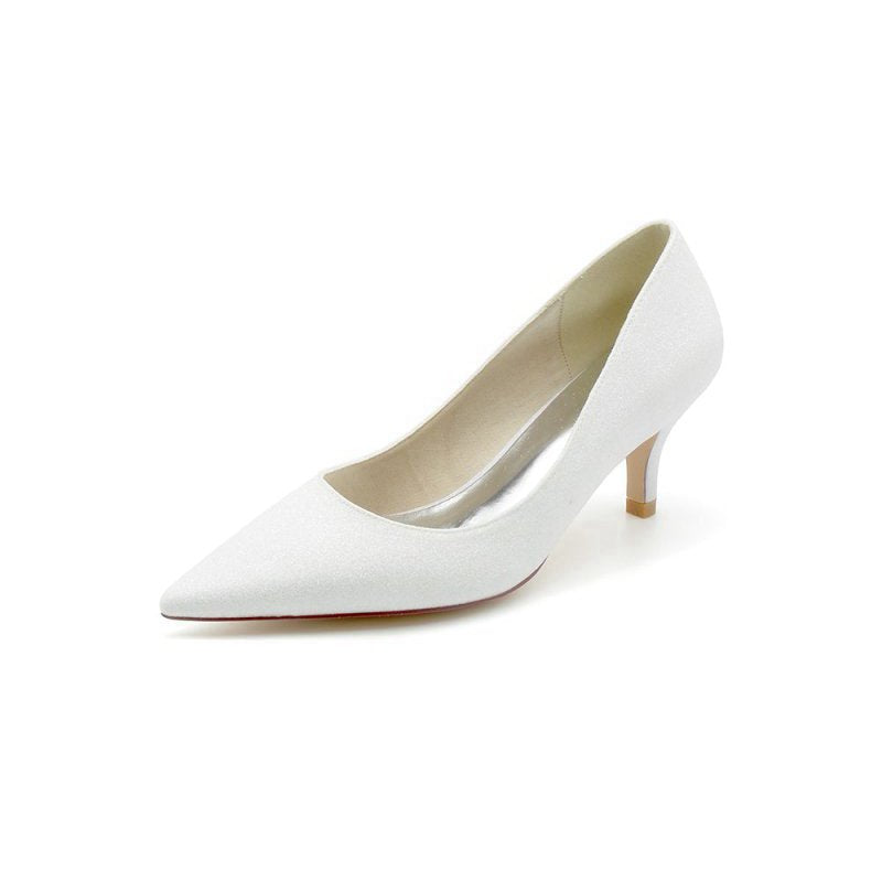 Glitter Crystal Pointed Toe Wedding Shoes