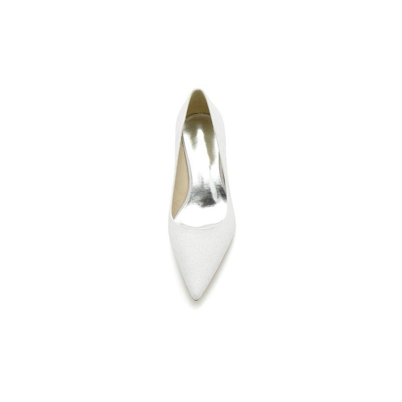 Glitter Crystal Pointed Toe Wedding Shoes