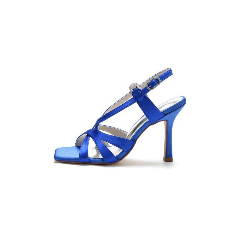 Open Toe Party Shoes with Satin