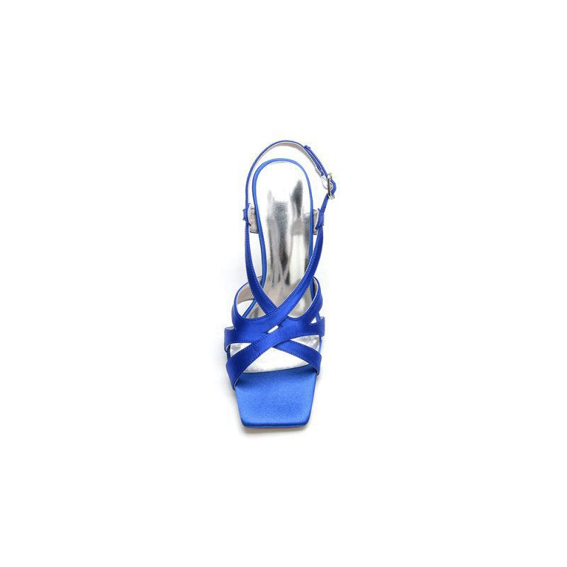Open Toe Party Shoes with Satin