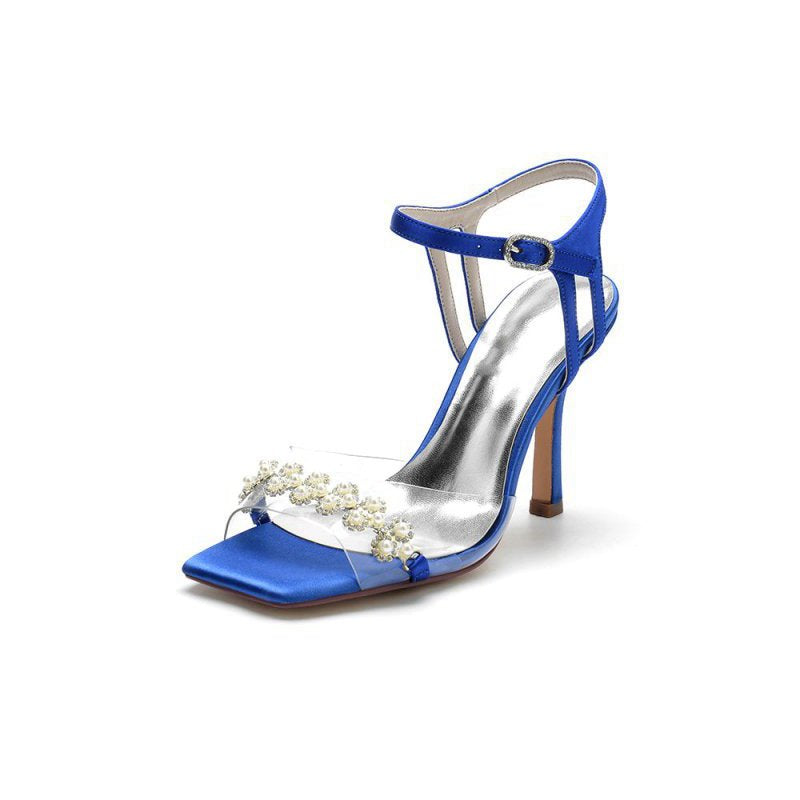 Open Toe Party Sandals with Pearl