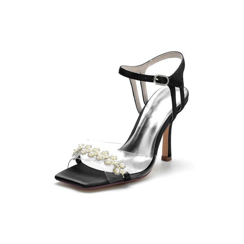 Open Toe Party Sandals with Pearl