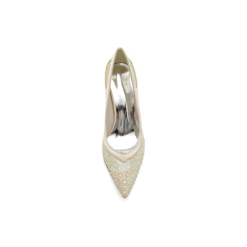 Beaded Wedding Shoes with Rhinestone