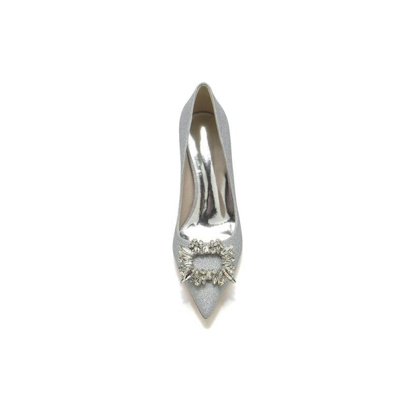 Crystal Pumps with Rhinestone