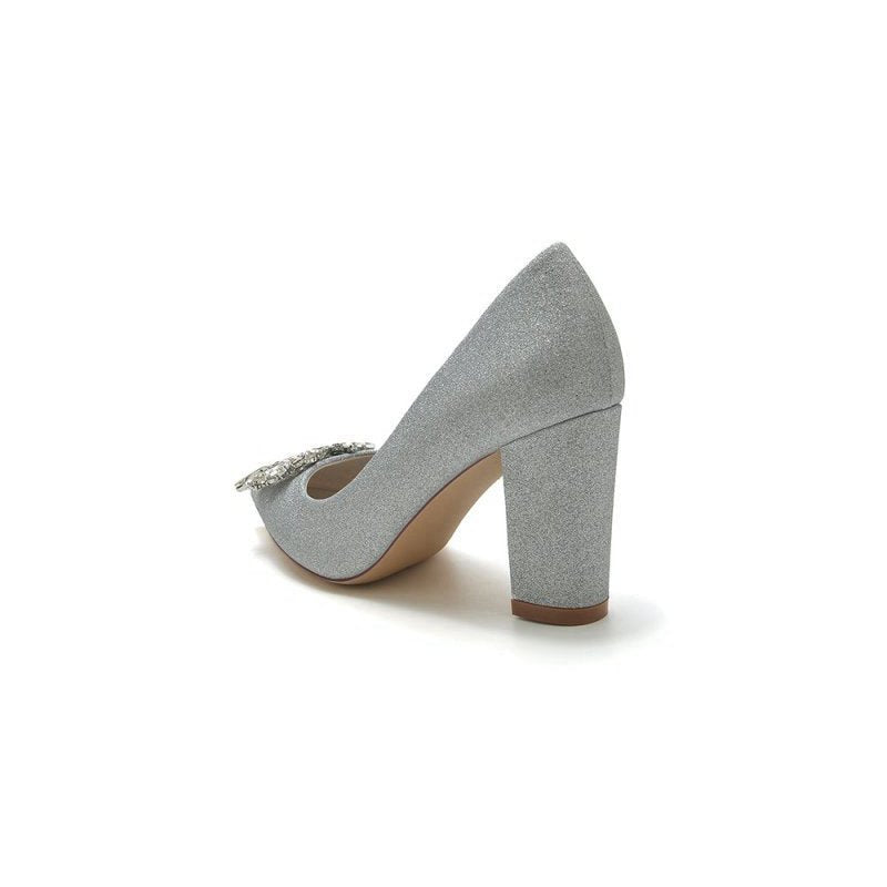 Crystal Pumps with Rhinestone