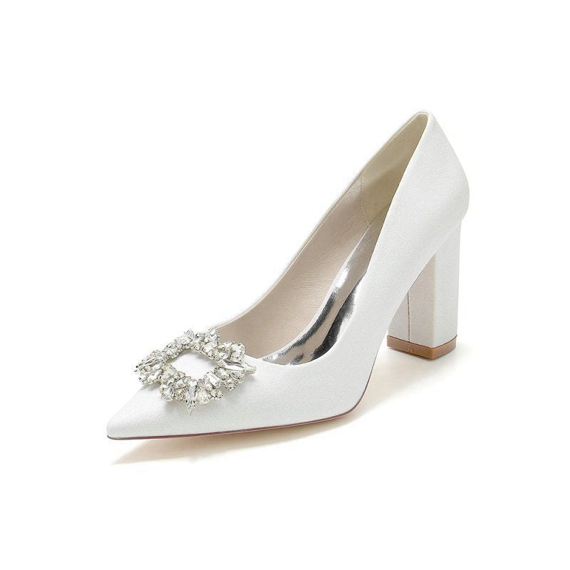Crystal Pumps with Rhinestone