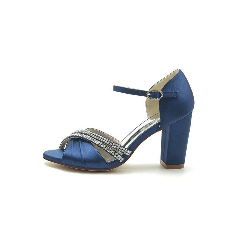 Open Toe Party Shoes with Rhinestone