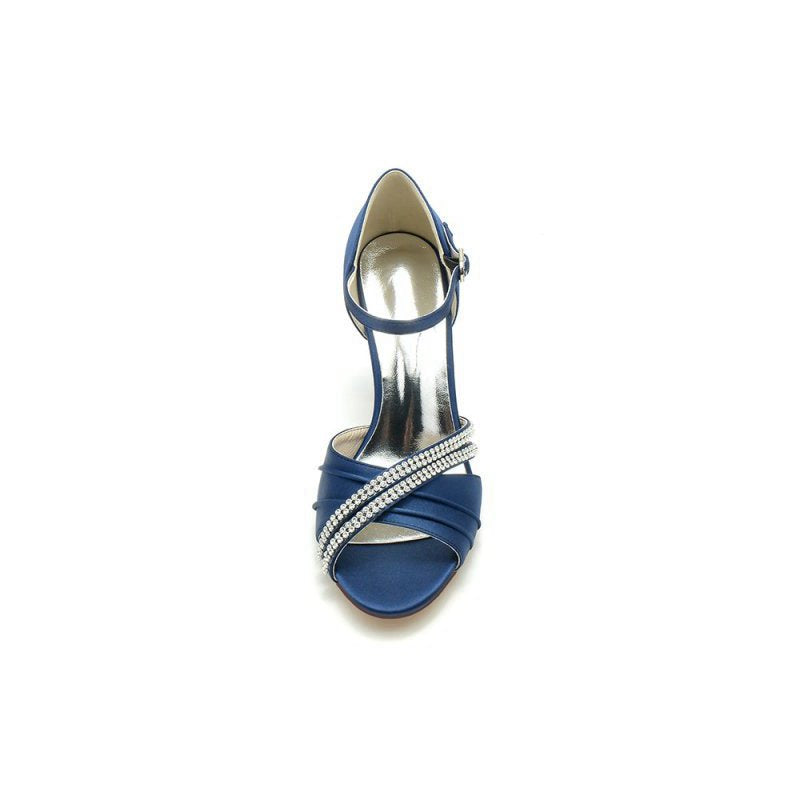 Open Toe Party Shoes with Rhinestone
