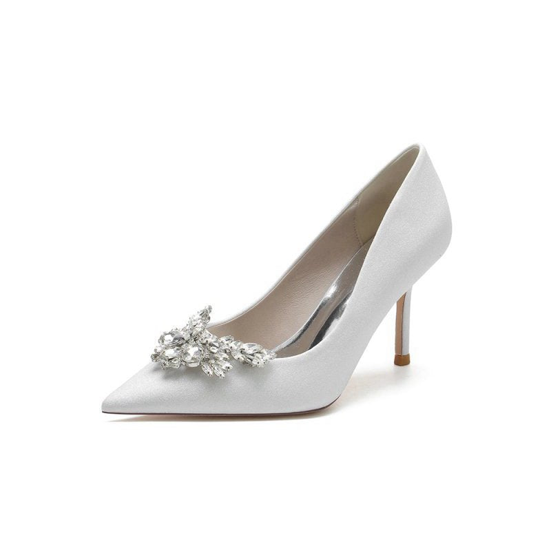 Glitter Pointed Toe Rhinestone Party Shoes