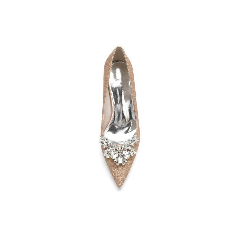 Glitter Pointed Toe Rhinestone Party Shoes