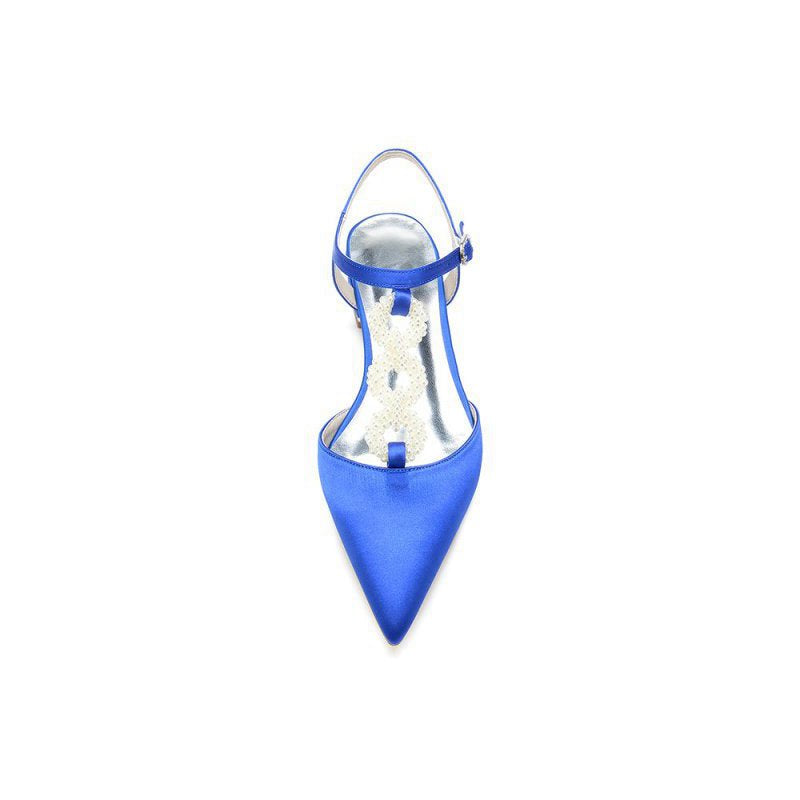 Pearl Strap Pointed Toe Flats
